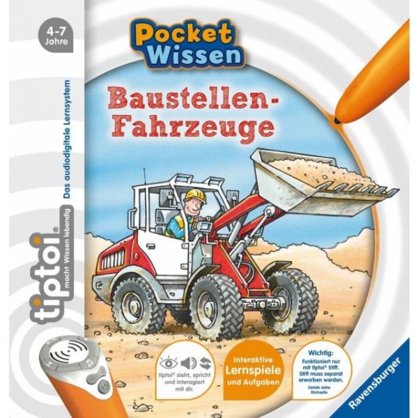 Tiptoi Buch Pocket Wissen - Baustellenfahrzeuge 55.406