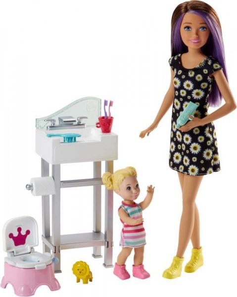 Barbie Skipper Babysitters - Puppen und Töpfchen-Training Set