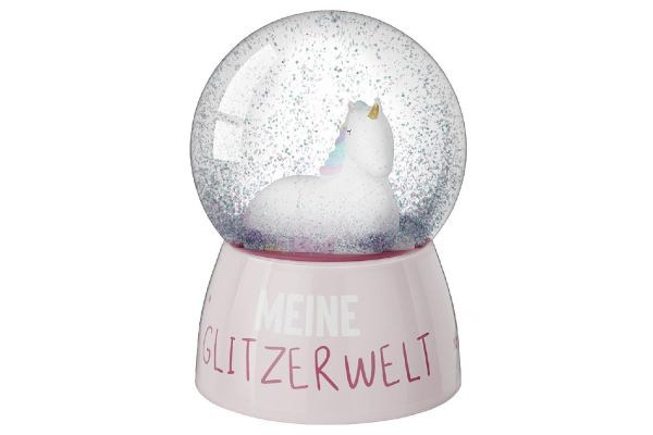 Schneekugel Einhorn : Meine Glitzerwelt