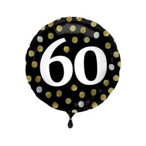 Folienballon 60 Jahre Glossy Black
