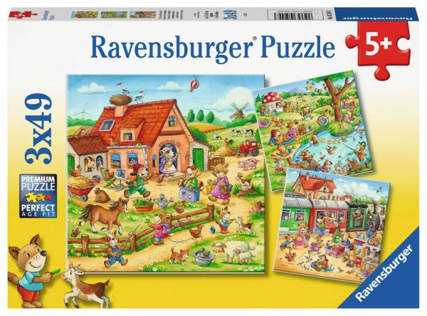 Puzzle 3x49 Teile Ferien auf dem Land 05.249