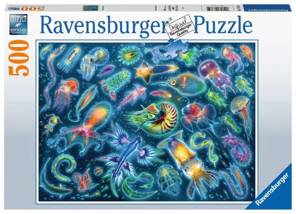 Puzzle 500 Teile Farbenfrohe Quallen 17.375