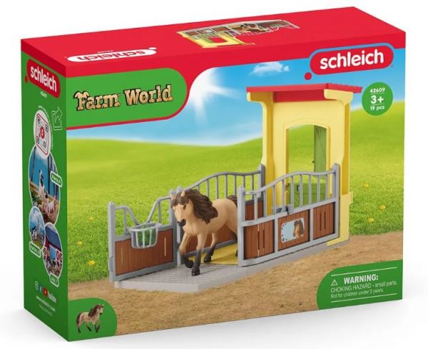 Schleich Farm World 42609 Ponybox mit Islandpferd Hengst