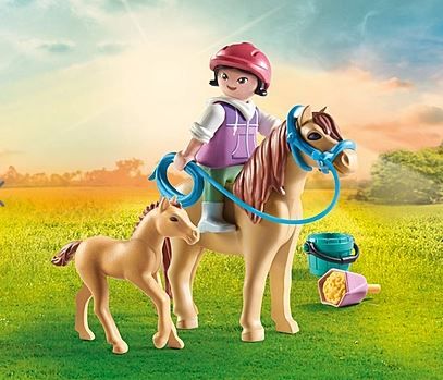 PLAYMOBIL Kind mit Pony und Fohlen 71498