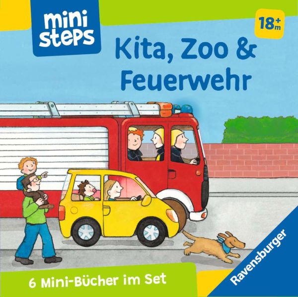Ministeps Bücherwürfel Kita, Zoo und Feuerwehr 30.284