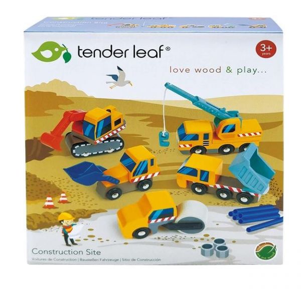 Tender Leaf Toys Fahrzeuge Baustelle