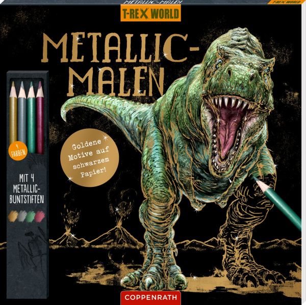 T-Rex Metallic Malen mit 4 Stiften